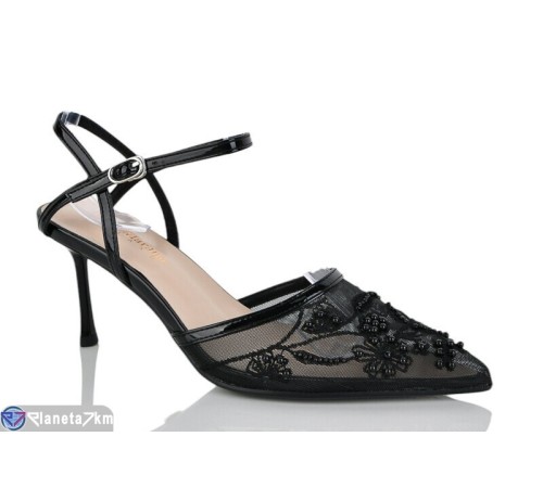 Туфлі жіночі на літо (6 пар р.36-40) чорний  "MARADONA"