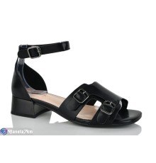 Босоніжки жіночі на літо (6 пар р.36-41) чорний  "MARADONA"