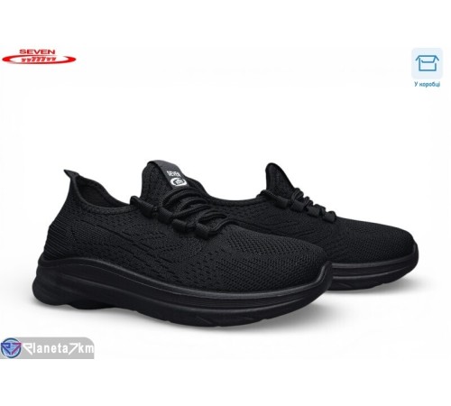 Кросівки жіночі на літо (8 пар р.36-41) чорний  "Seven"