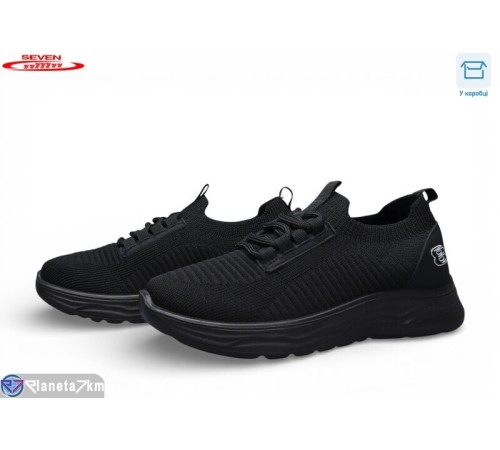 Кросівки жіночі на літо (8 пар р.36-41) чорний  "Seven"