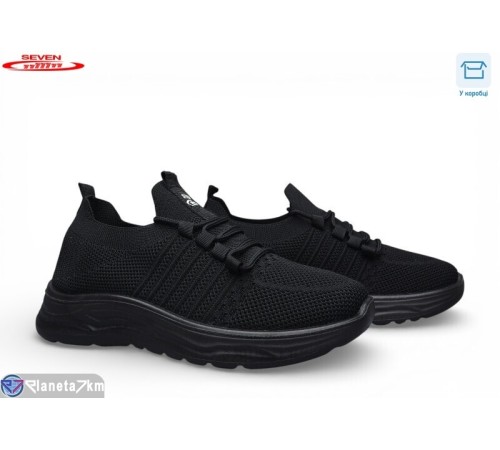 Кросівки жіночі на літо (8 пар р.36-41) чорний  "Seven"
