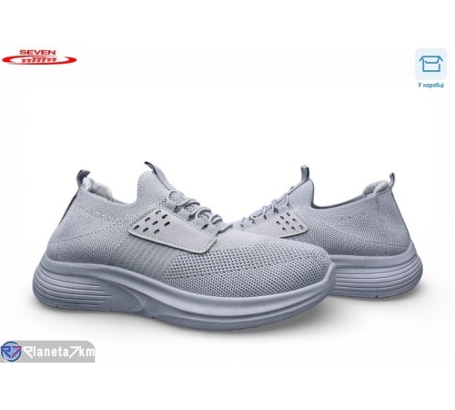 Кросівки чоловічі на літо (8 пар р.41-45) сірий  "Seven"