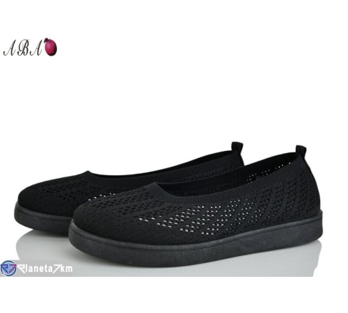 Балетки жіночі на літо (8 пар р.36-41) чорний  "Aba"