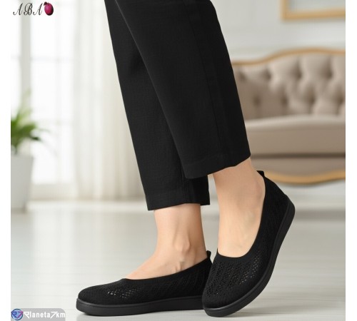 Балетки жіночі на літо (8 пар р.36-41) чорний  "Aba"