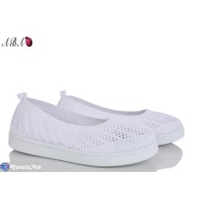 Балетки жіночі на літо (8 пар р.36-41) білий  "Aba"