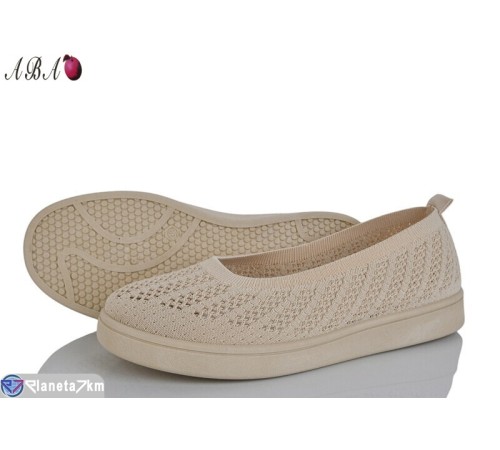 Балетки жіночі на літо (8 пар р.36-41) бежевий  "Aba"