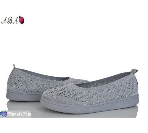 Балетки жіночі на літо (8 пар р.36-41) сірий  "Aba"