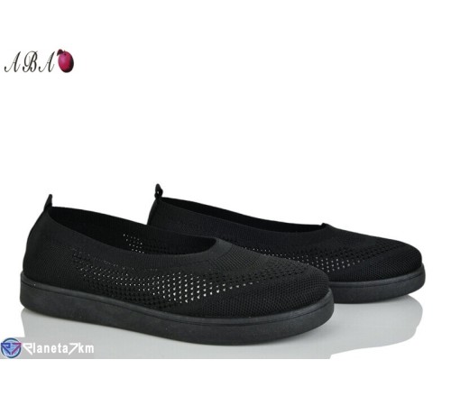 Балетки жіночі на літо (8 пар р.36-41) чорний  "Aba"