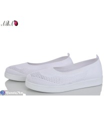 Балетки жіночі на літо (8 пар р.36-41) білий  "Aba"