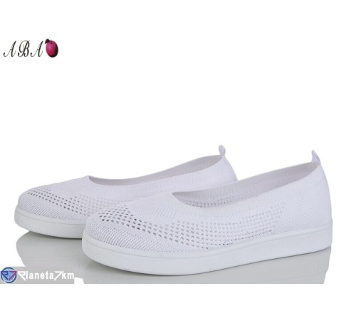 Балетки жіночі на літо (8 пар р.36-41) білий  "Aba"