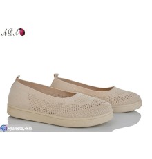 Балетки жіночі на літо (8 пар р.36-41) бежевий  "Aba"