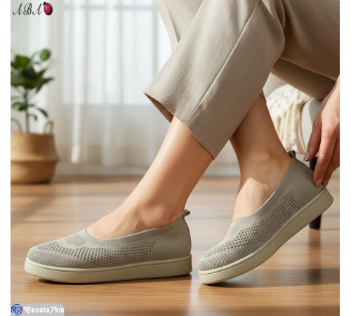 Балетки жіночі на літо (8 пар р.36-41) зелений  "Aba"