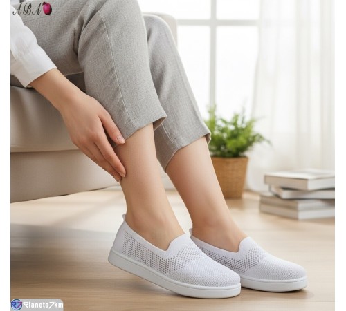 Сліпони жіночі на літо (8 пар р.36-41) білий  "Aba"