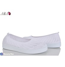 Балетки жіночі на літо (8 пар р.40-43) білий  "Aba"