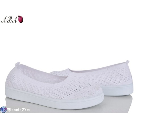 Балетки жіночі на літо (8 пар р.40-43) білий  "Aba"