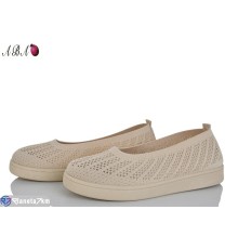 Балетки жіночі на літо (8 пар р.40-43) бежевий  "Aba"