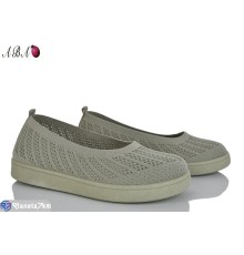 Балетки жіночі на літо (8 пар р.40-43) зелений  "Aba"