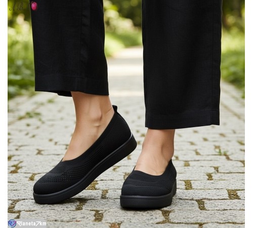 Балетки жіночі на літо (8 пар р.40-43) чорний  "Aba"