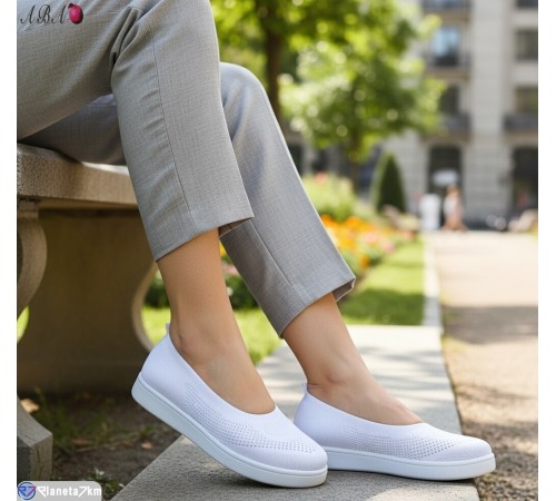 Балетки жіночі на літо (8 пар р.40-43) білий  "Aba"