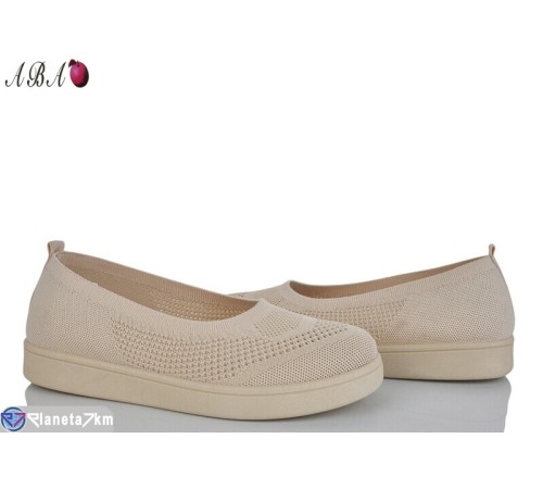 Балетки жіночі на літо (8 пар р.40-43) бежевий  "Aba"
