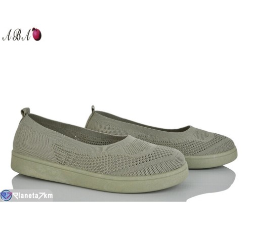 Балетки жіночі на літо (8 пар р.40-43) зелений  "Aba"