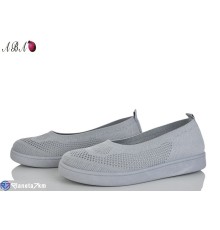 Балетки жіночі на літо (8 пар р.40-43) сірий  "Aba"