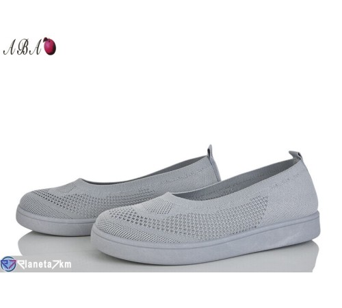 Балетки жіночі на літо (8 пар р.40-43) сірий  "Aba"