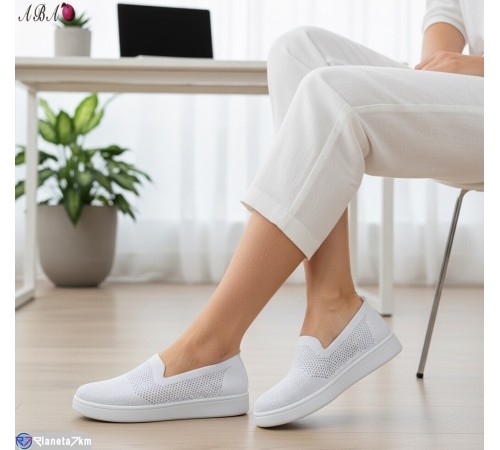Сліпони жіночі на літо (8 пар р.40-43) білий  "Aba"