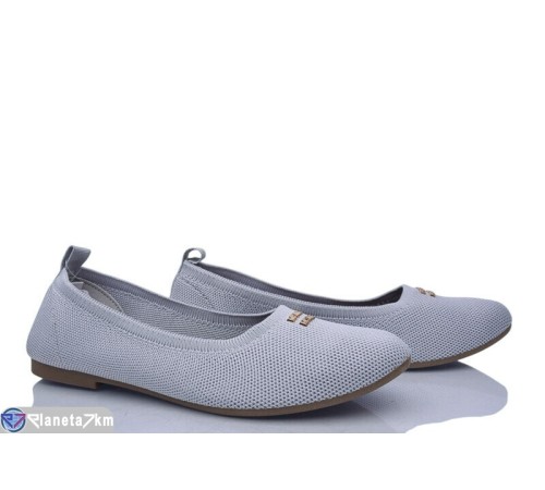Балетки жіночі на літо (12 пар р.37-41) сірий  "Emin"