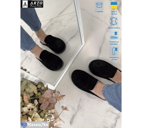 Шлепки жіночі на літо (8 пар р.36-41) чорний  "ARTO"