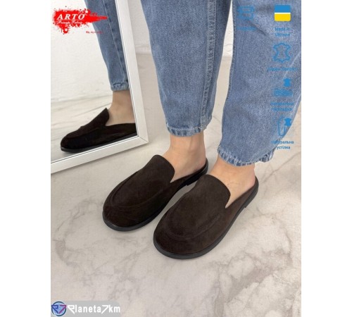 Шлепки жіночі на літо (8 пар р.36-41) коричневий  "ARTO"