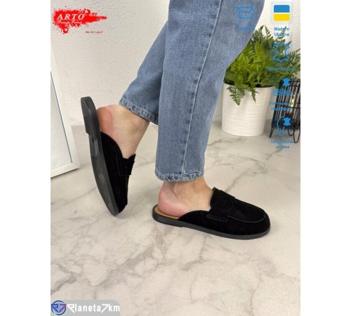 Шлепки жіночі на літо (8 пар р.36-41) чорний  "ARTO"