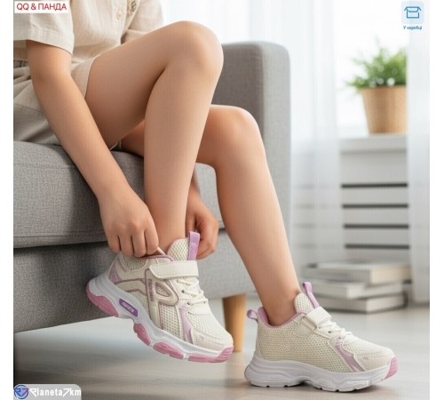Дитячі кросівки на весну/осінь (6 пар р.26-31) бежевий  "QQ&Панда"