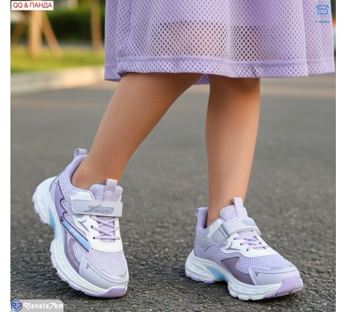 Дитячі кросівки на весну/осінь (6 пар р.32-37) фіолетовий  "QQ&Панда"