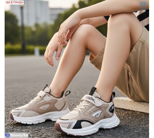 Дитячі кросівки на весну/осінь (6 пар р.32-37) бежевий  "QQ&Панда"