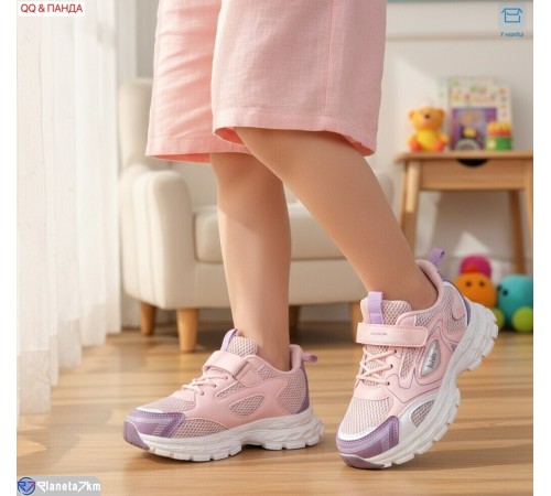 Дитячі кросівки на весну/осінь (6 пар р.32-37) рожевий  "QQ&Панда"