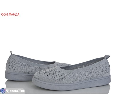 Балетки жіночі на літо (8 пар р.36-41) сірий  "QQ&Панда"