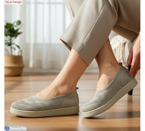 Балетки жіночі на літо (8 пар р.36-41) зелений  "QQ&Панда"