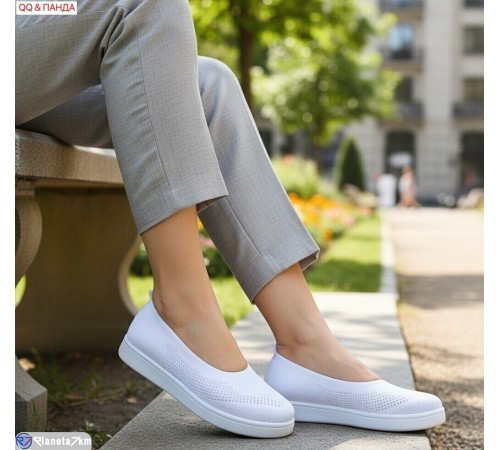 Балетки жіночі на літо (8 пар р.40-43) білий  "QQ&Панда"