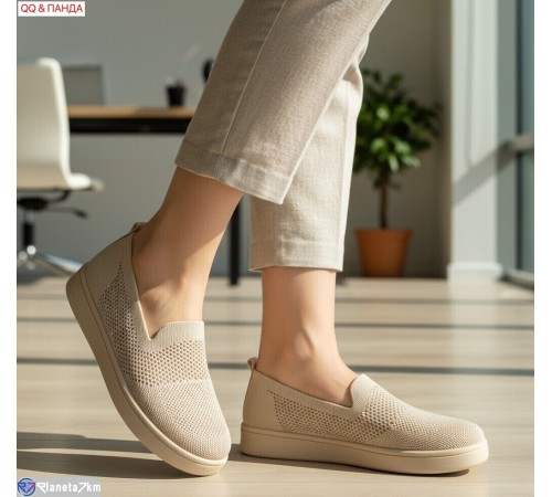 Сліпони жіночі на літо (8 пар р.40-43) бежевий  "QQ&Панда"