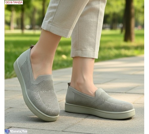 Сліпони жіночі на літо (8 пар р.40-43) зелений  "QQ&Панда"