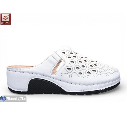 Шлепки жіночі на літо (8 пар р.36-41) білий  "WSMR"