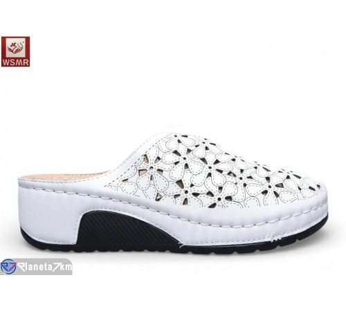 Шлепки жіночі на літо (8 пар р.36-41) білий  "WSMR"