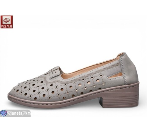 Туфлі жіночі на літо (8 пар р.36-41) сірий  "WSMR"