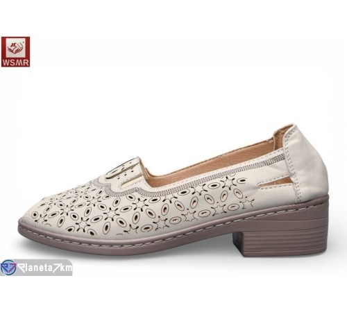 Туфлі жіночі на літо (8 пар р.36-41) бежевий  "WSMR"