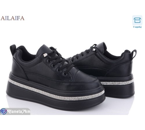Кросівки жіночі на весну/осінь (6 пар р.36-41) чорний  "Latifa"