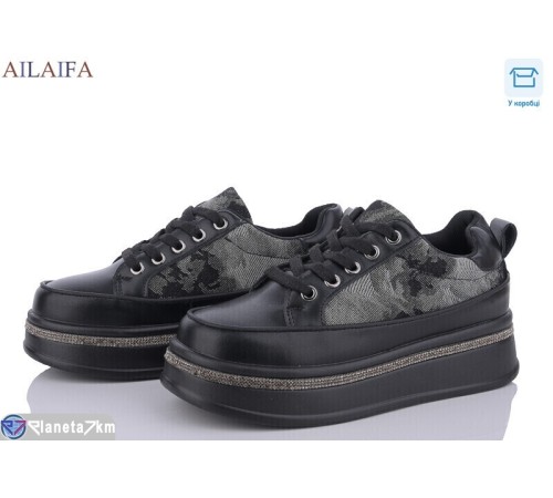 Кросівки жіночі на весну/осінь (6 пар р.36-41) чорний  "Latifa"