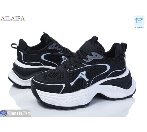 Кросівки жіночі на весну/осінь (8 пар р.36-41) чорний  "Latifa"