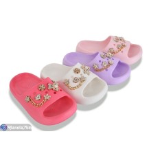 Шлепки дитячі на літо (12 пар р.30-35) мікс  "LUXORIS"