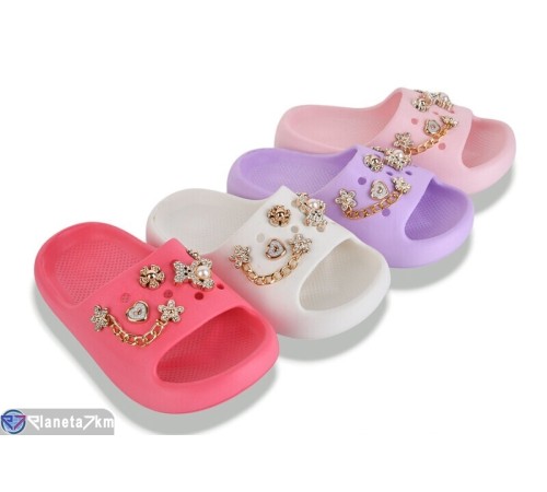 Шлепки дитячі на літо (12 пар р.30-35) мікс  "LUXORIS"